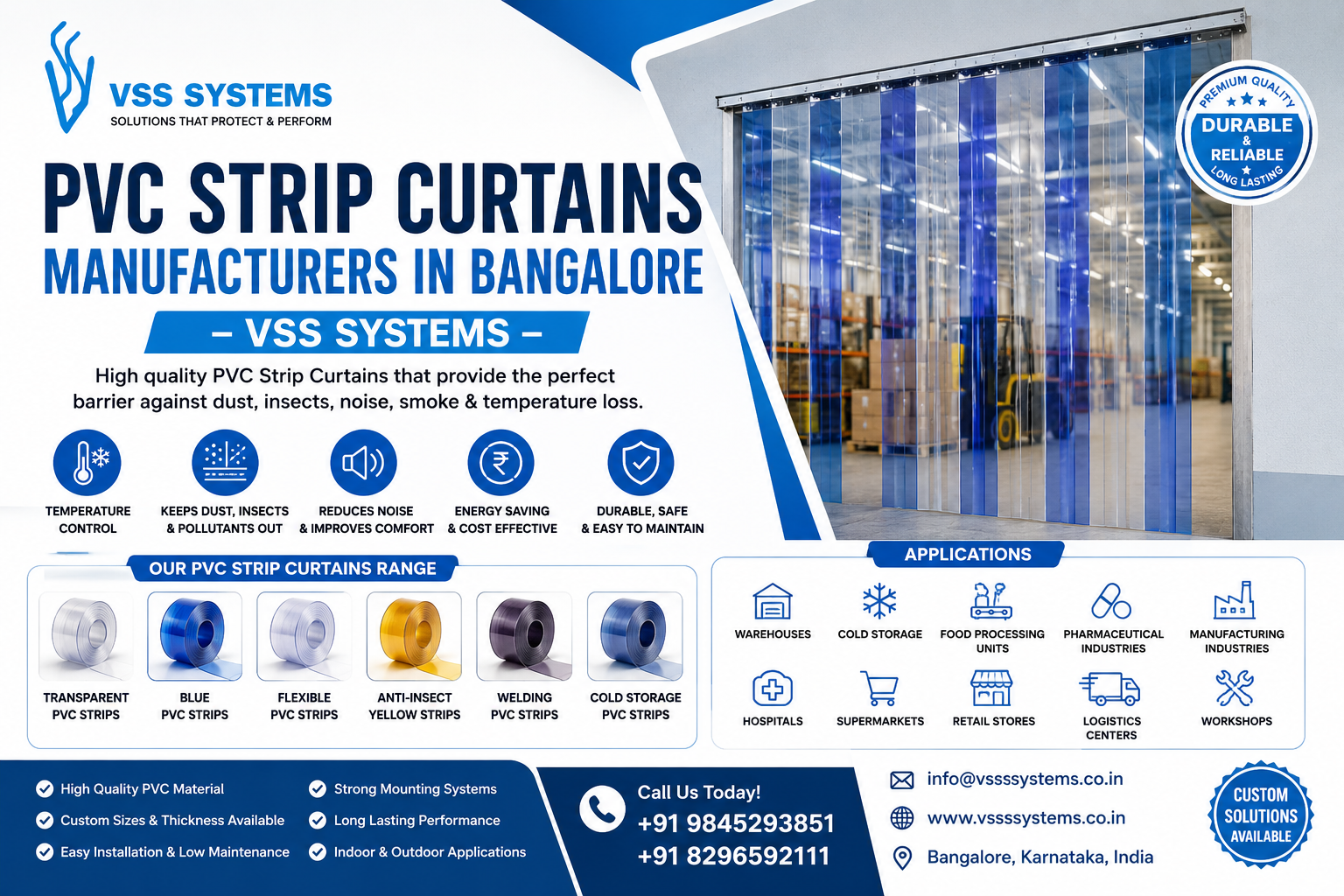 PVC Strip Curtains Manufacturers in Bangalore
